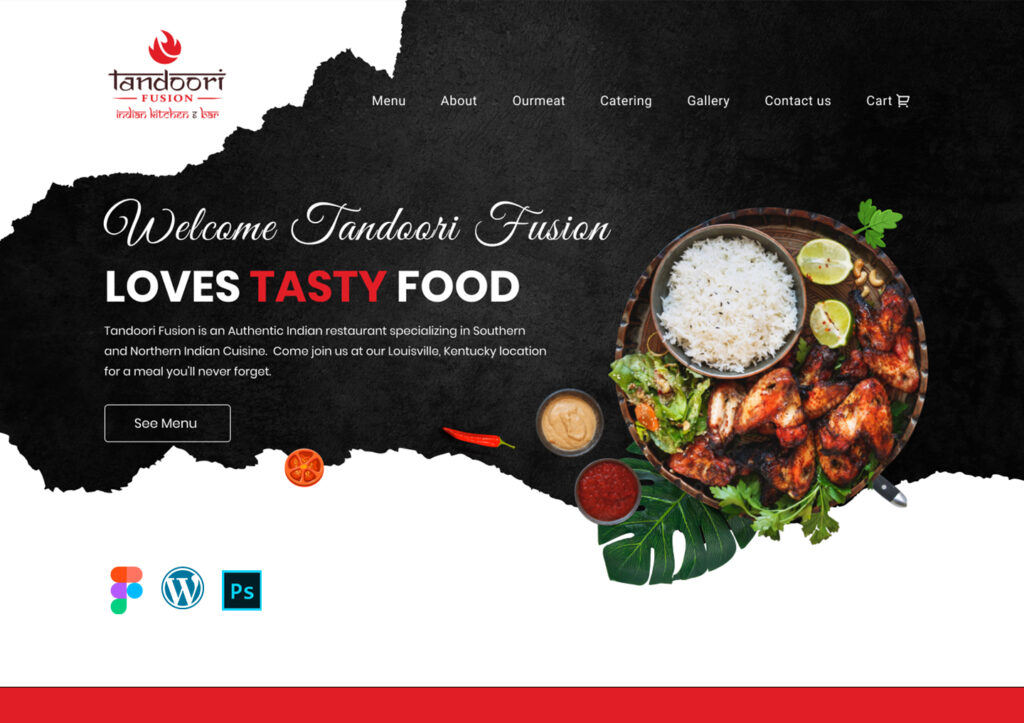 Tandoori Fusion restaurant web design